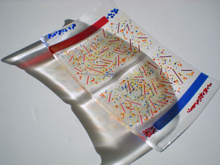 Confetti Fused Glass Art Plate